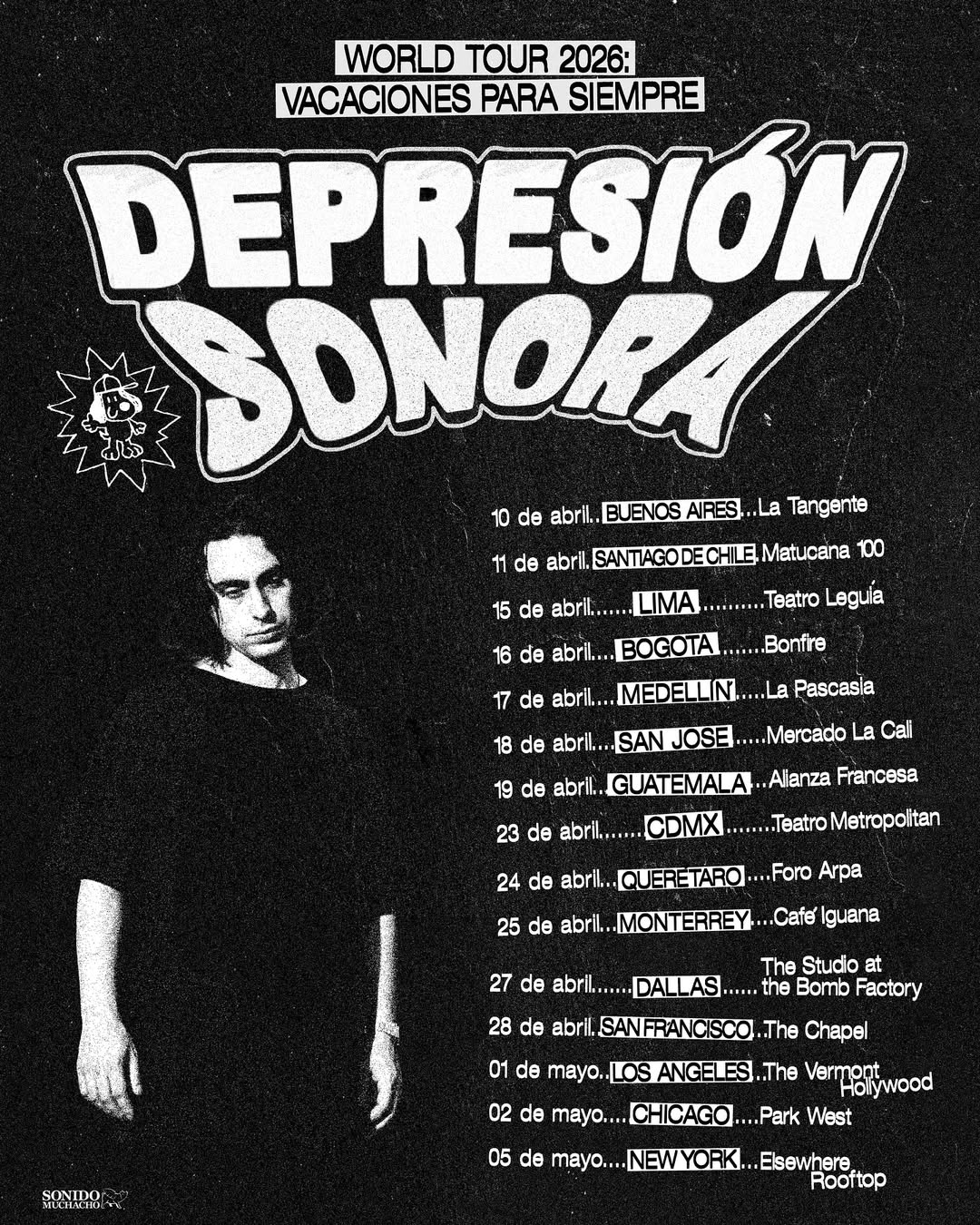 Depresión Sonora VACACIONES PARA SIEMPRE tour Poster 2026